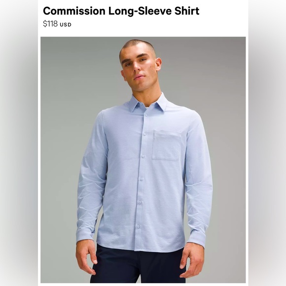 lululemon athletica Other - LULULEMON NWT SUPER COMFORTABLE! Men's Med Commission Lng Sleeve dress Shirt